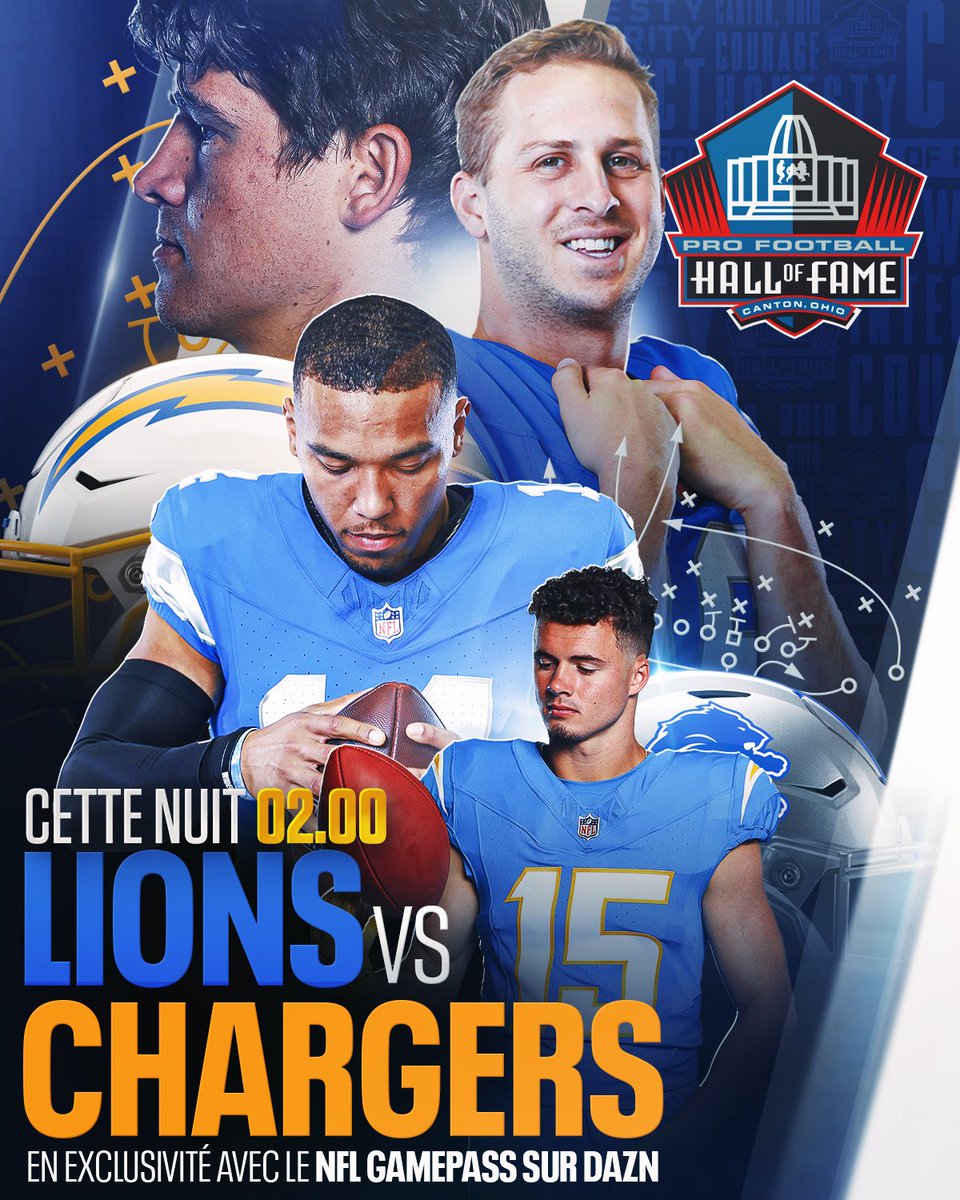 🏈 La NFL fait son retour cette nuit avec le ‘Hall of Fame Game’, le premier match de la pré-saison !

Qui compte rester debout ?

#BoltUp #OnePride
⏰ 02:00
📱 Gratuit sur le NFL Game Pass de <a href="/DAZN_FR/">DAZN France</a>