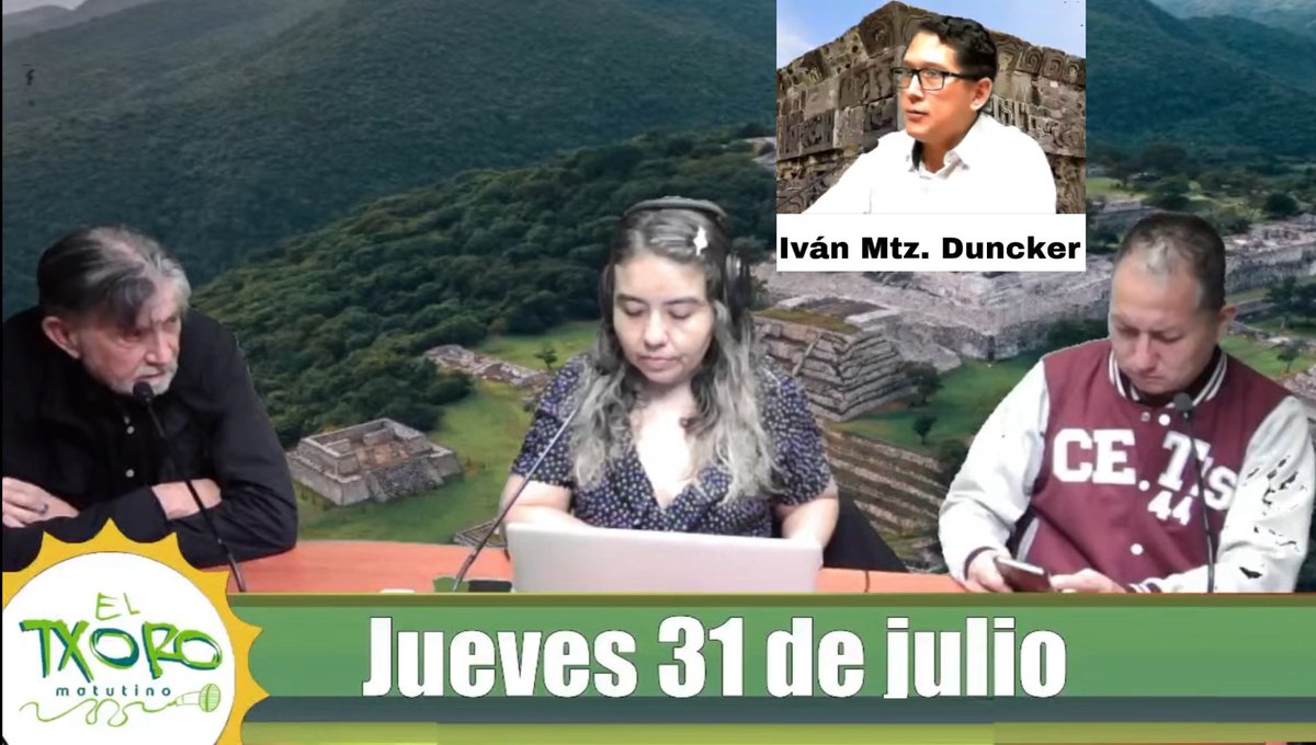 ¸.•*♑︎ ⓥ꙳Viri Arias ♡ (@ariasviri) on Twitter photo #AlAire en <a href="/ElTxoroMatutino/">El Txoro Matutino</a>
Analicemos juntos los temas más importantes en #Morelos, tales como las reacciones tras el cierre de la planta de Nissan en Civac.
📲 youtube.com/live/P0V7RmNGZ…
🗣️<a href="/JuanjoArrese/">Juan José Arrese</a> / <a href="/AriasViri/">¸.•*♑︎ ⓥ꙳Viri Arias ♡</a> / <a href="/PepeMontes11/">Pepe Montes</a> / <a href="/dunckerUAEM/">Iván Martínez Duncker MD ScD</a> #AlAire en <a href="/ElTxoroMatutino/">El Txoro Matutino</a>
Analicemos juntos los temas más importantes en #Morelos, tales como las reacciones tras el cierre de la planta de Nissan en Civac.
📲 youtube.com/live/P0V7RmNGZ…
🗣️<a href="/JuanjoArrese/">Juan José Arrese</a> / <a href="/AriasViri/">¸.•*♑︎ ⓥ꙳Viri Arias ♡</a> / <a href="/PepeMontes11/">Pepe Montes</a> / <a href="/dunckerUAEM/">Iván Martínez Duncker MD ScD</a>