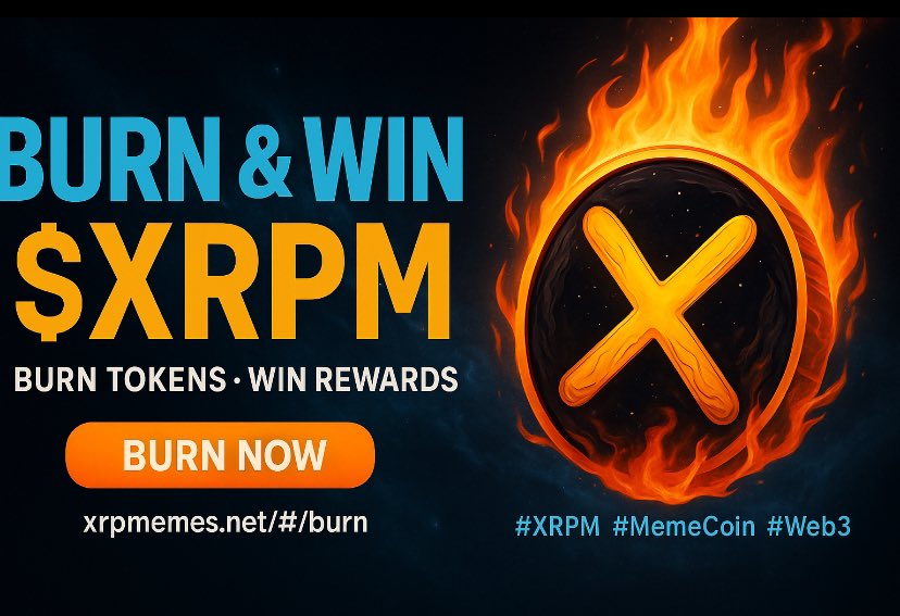 richmindweb3's tweet photo. 🚨 XRPM Burn &amp; Win (Beta) is LIVE! 🔥
🎯 First real draw: Saturday 00:00 UTC
🧪 Test here → https://t.co/9Jeb2NdH4g
🏆 Win XRP + XRPM
💥 Burn. Play. Win.
@CaptXRPM @capt_noa 

#XRPM #BurnAndWin #CryptoGiveaway https://t.co/Cl6nl74PUJ