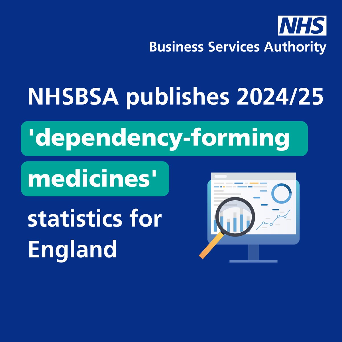 NHSBSA's tweet image. We&apos;ve released our latest report on dependency-forming medicines.  
 
The report focuses on four classes of medicines including #Opioids, #Gabapentinoids, #Benzodiazepines and #ZDrugs, with some analysis including #Antidepressants.  
 
🧵Key findings in England in 2024/25