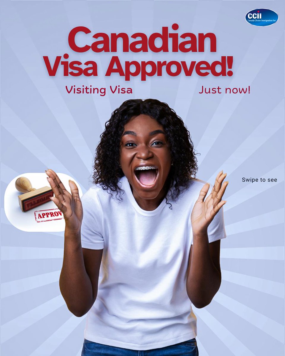 canadachoice1's tweet photo. Good News!!! Congratulations to our Client🎊🎊
Send us a DM Let us help you today.
.
.
.
#amazingdream #canadachoiceimmgrationinc #visaapprovals #canadiandream #visitvisa https://t.co/bO2Xp1I3RF