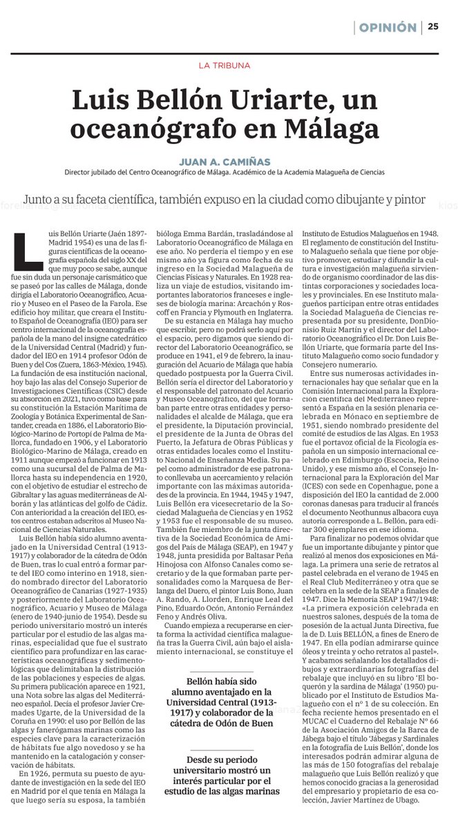 @AcademiaAgp (@academiaagp) on Twitter photo Una interesantísima columna de opinión en <a href="/DiarioSUR/">SUR. El periódico de Málaga</a> escrita por el académico #AMCiencias Dr. Camiñas Hernández, evocando la figura de Luis Bellón Uriarte, personalidad muy destacada en la vida cultural y científica de #Málaga.
diariosur.es/opinion/luis-b… Una interesantísima columna de opinión en <a href="/DiarioSUR/">SUR. El periódico de Málaga</a> escrita por el académico #AMCiencias Dr. Camiñas Hernández, evocando la figura de Luis Bellón Uriarte, personalidad muy destacada en la vida cultural y científica de #Málaga.
diariosur.es/opinion/luis-b…