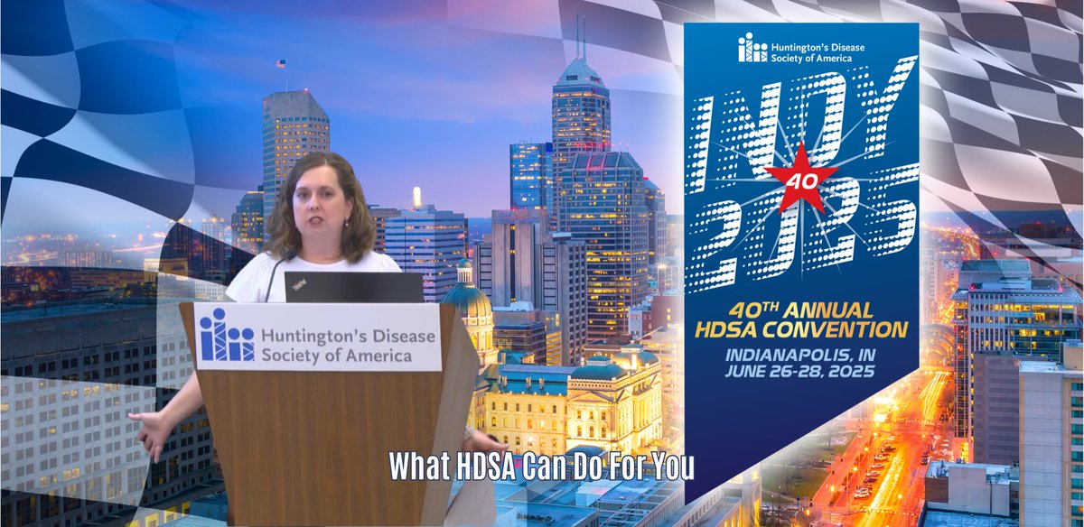 HDSA's tweet photo. The newest video from the 40th Annual Huntington’s Disease Society of America Convention, held in Indianapolis, Indiana, "What HDSA Can Do For You" is now available on our YouTube page.
Link: https://t.co/kvccTLzpGj
#HDSA #HuntingtonsDisease #HDsupport https://t.co/pzDzlRe6nV