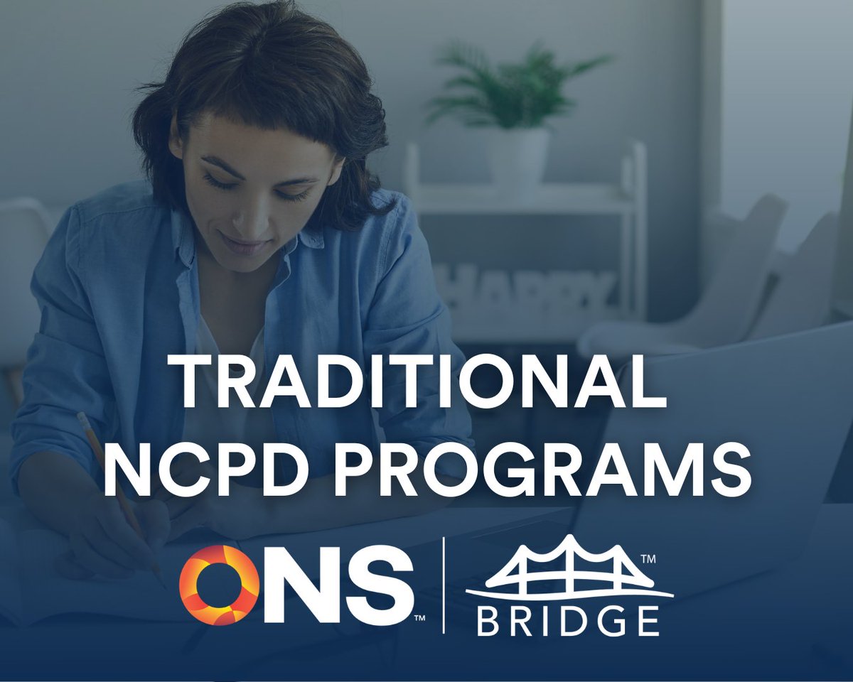 oncologynursing's tweet photo. With a robust schedule of 20+ sessions and a chance to earn ~22 NCPD contact hours, #ONSBridge will keep you current on evolving treatment options and help you meet your professional goals. Preview the schedule now: https://t.co/YuL9cbUVA8 #NursingEducation #OncologyNursing https://t.co/lETJavS7RA