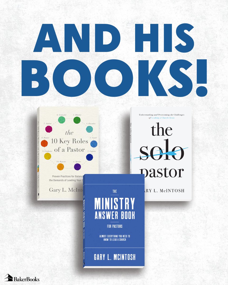 Meet the author - Gary McIntosh. Gary has been publishing with Baker Books since the 90s - and we couldn't be more grateful for his consistent ministry and his wonderful books for pastors!