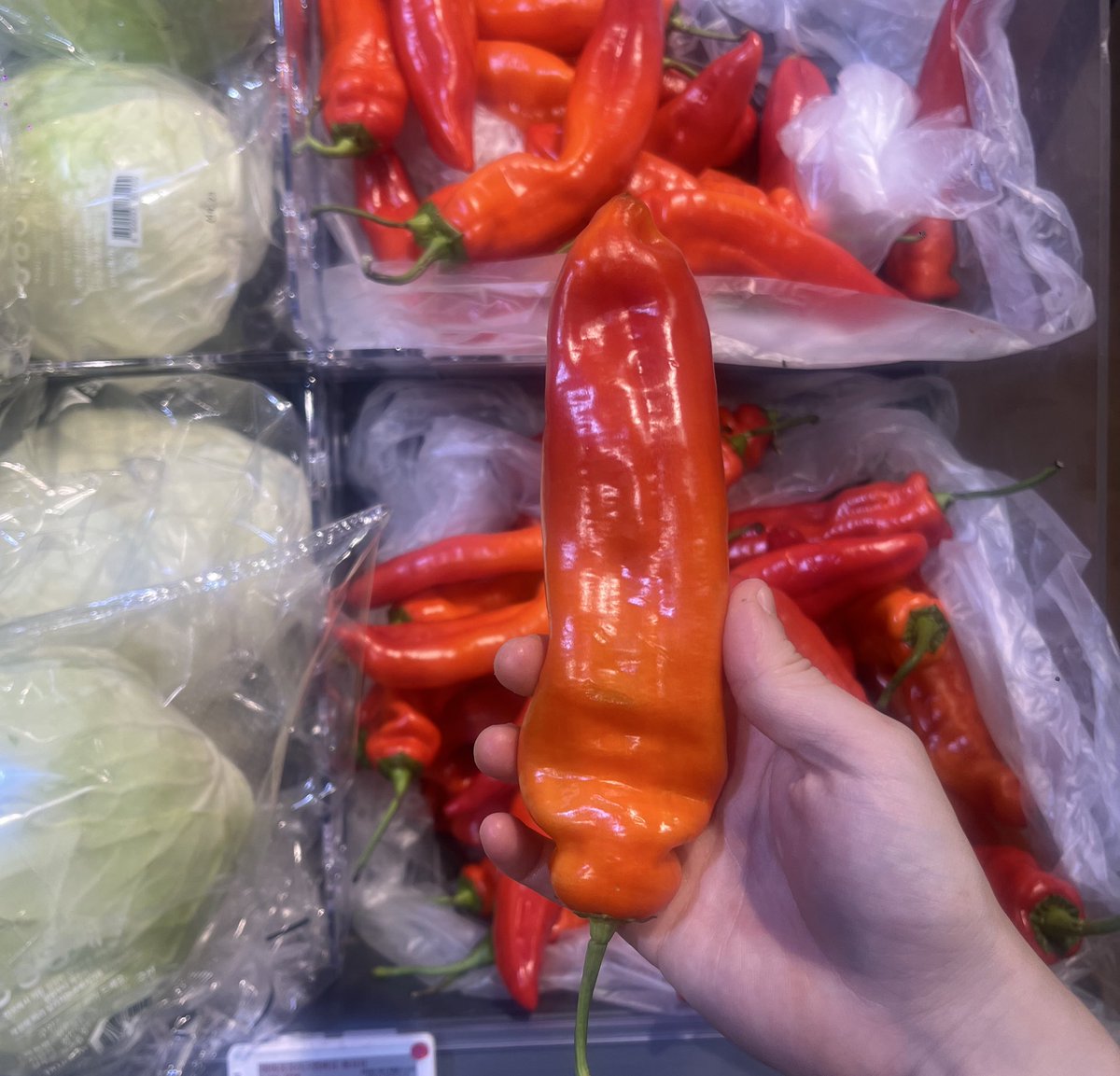 마트에 개 큰 파프리카 있슴