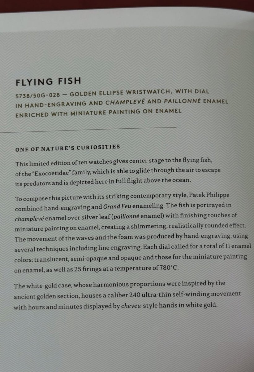 secondemorte's tweet photo. Patek Philippe Golden Ellipse « Flying Fish » 5738/50G-028 

Une œuvre d’art en émail limitée à 10 exemplaires, emboîtée dans une carrure en or gris 🖌️ https://t.co/vpKwEhRdiF