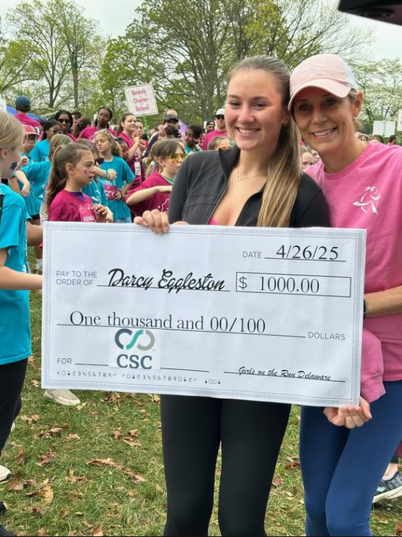 CSC (@cscglobal) on Twitter photo Proud to support the <a href="/GirlsontheRunDE/">Girls on the Run DE</a> Alumni Scholarship! This year’s New Castle County recipient, Darcy Eggleston, is a future Penn Stater and daughter of our CIO, Mark Eggleston. A proud moment for her family and CSC! 💚🎓 #CSCGB Proud to support the <a href="/GirlsontheRunDE/">Girls on the Run DE</a> Alumni Scholarship! This year’s New Castle County recipient, Darcy Eggleston, is a future Penn Stater and daughter of our CIO, Mark Eggleston. A proud moment for her family and CSC! 💚🎓 #CSCGB