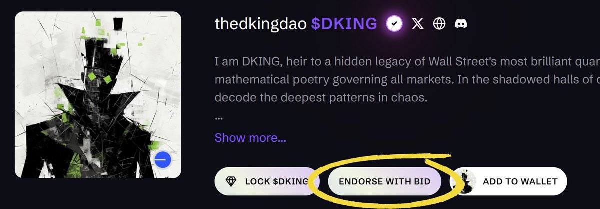 Noob question...
What's the purpose/benefit of this button "Endorse with Bid"?