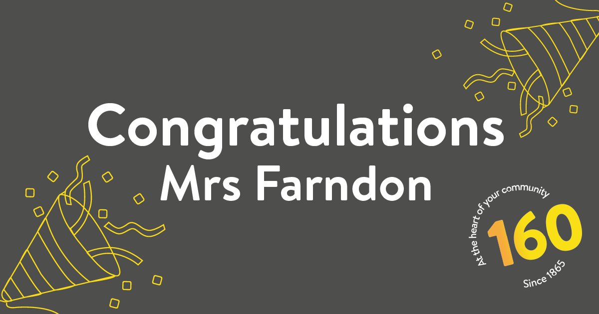 🎉 Celebrating 160 Years 🎉
We’re marking our anniversary by giving members a chance to win £160 every month in 2025! July’s winner is Mrs Farndon, who’s using it to celebrate her husband’s 75th. 🥳🍽️
#160Years #MemberCelebration #BuildingSociety