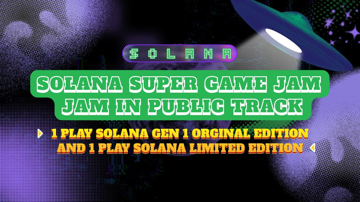 The Solana Super Game Jam is heading into the final stretch 🎮

To give teams more time to polish their games, the Jam has been extended by 2 weeks by popular request!

And to turn up the heat, we’re launching a spicy new side quest:
Introducing the Jam in Public Track 👇