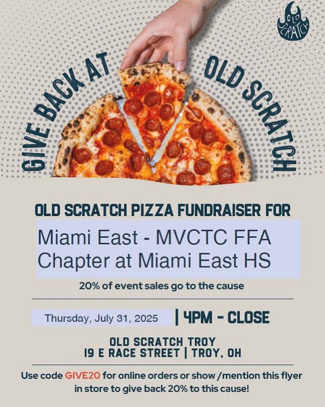What’s for supper - Old Scratch Pizza! Make sure you show them this flier! 🍕🍕