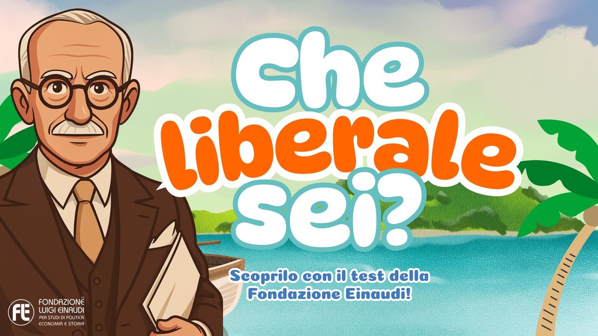 Fondazione Luigi Einaudi (@fleinaudi) on Twitter photo ⛱️Davvero pensavate che la battaglia per essere #immunidalpopulismo ci avrebbe dissuaso dal regalarvi il gioco dell'estate?
Nuove domande, stesso format: scopri #CheLiberaleSei insieme alla <a href="/fleinaudi/">Fondazione Luigi Einaudi</a> e all'amico <a href="/AndreaBitetto/">Andrea Bitetto </a>👇
fondazioneluigieinaudi.it/test-che-liber… ⛱️Davvero pensavate che la battaglia per essere #immunidalpopulismo ci avrebbe dissuaso dal regalarvi il gioco dell'estate?
Nuove domande, stesso format: scopri #CheLiberaleSei insieme alla <a href="/fleinaudi/">Fondazione Luigi Einaudi</a> e all'amico <a href="/AndreaBitetto/">Andrea Bitetto </a>👇
fondazioneluigieinaudi.it/test-che-liber…
