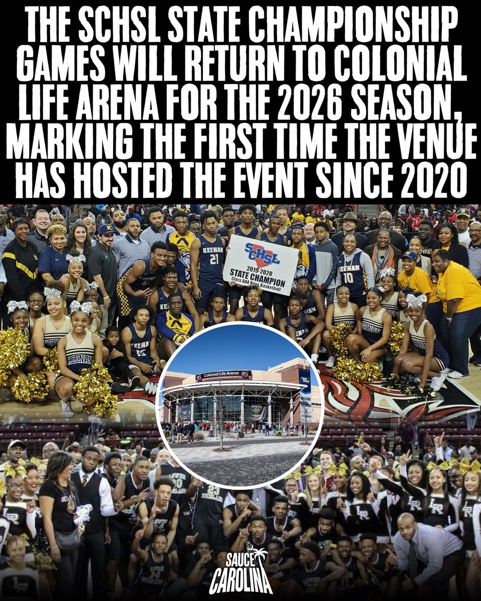 The SCHSL state championship games returns to Colonial Life Arena ⛹🏽‍♂️🏀