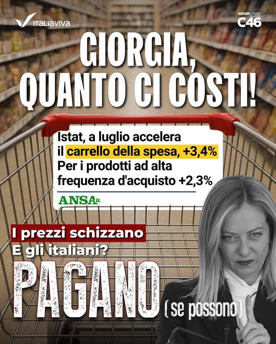Maria Chiara Gadda 🇮🇹🇪🇺 (@mcgadda) on Twitter photo Con il governo Meloni la tendenza al rincaro dei beni fondamentali come quelli alimentari sembra non volersi fermare. Per molte famiglie arrivare a fine mese diventa un’impresa sempre più disperata. 
I dati dell’Istat parlano, purtroppo, chiarissimo: i prezzi dei beni alimentari, Con il governo Meloni la tendenza al rincaro dei beni fondamentali come quelli alimentari sembra non volersi fermare. Per molte famiglie arrivare a fine mese diventa un’impresa sempre più disperata. 
I dati dell’Istat parlano, purtroppo, chiarissimo: i prezzi dei beni alimentari,