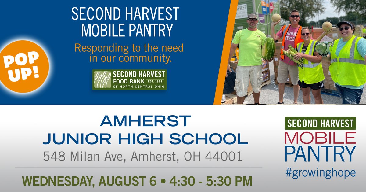 Amherst Social Work (@aevsdsocialwork) on Twitter photo Second Harvest Produce Distribution next Wednesday August 6th at Amherst! <a href="/SecondHarvestOH/">Second Harvest NC OH</a> <a href="/Comet_Connect/">Comet Community Relations</a> <a href="/AsstCometSuper/">Sarah Walker</a> Second Harvest Produce Distribution next Wednesday August 6th at Amherst! <a href="/SecondHarvestOH/">Second Harvest NC OH</a> <a href="/Comet_Connect/">Comet Community Relations</a> <a href="/AsstCometSuper/">Sarah Walker</a>