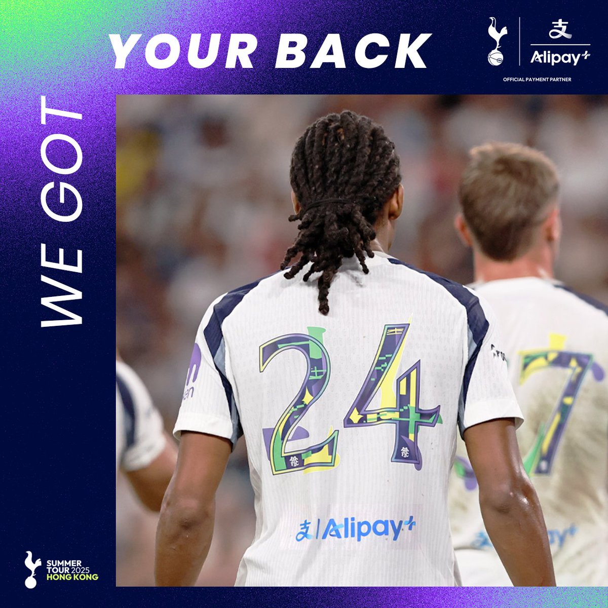 AlipayPlus's tweet image. ✨&quot;FIRST AIRING IN HONG KONG!
Spot the Alipay+ logo on Spurs players&apos; back tonight – our debut as the official back partner on their limited-edition match jerseys!

A fresh chapter with @SpursOfficial . More to come. 🔜#AlipayPlus #Spurs #Football #COYS