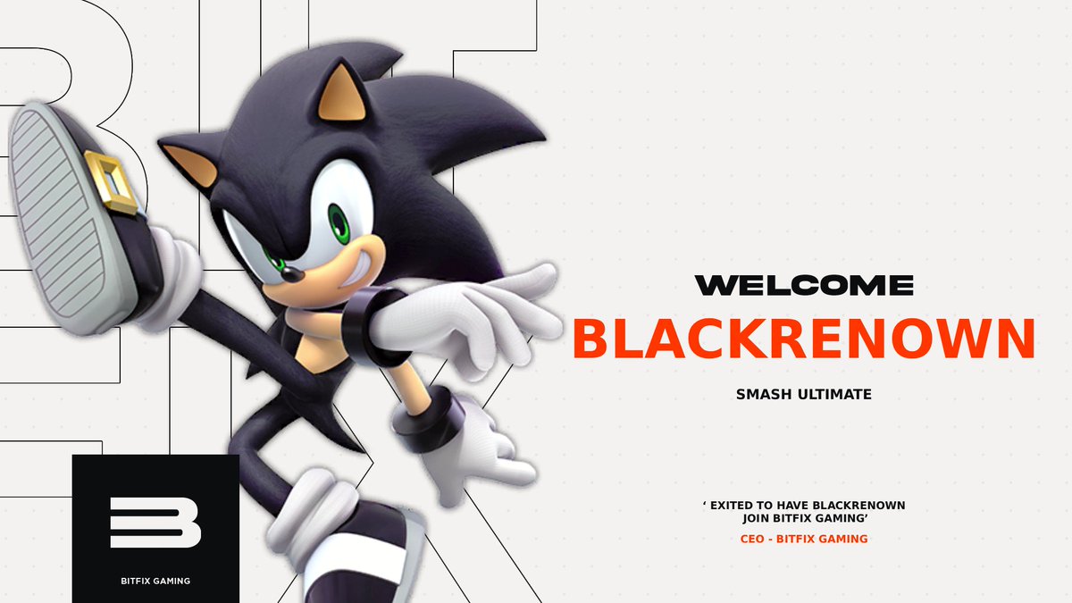 Big moves in Smash Ultimate 👊

Say hello to <a href="/Blackrenown1/">Blackrenown</a> - now representing Bitfix Gaming!

🇳🇴 #2 in Norway
🌍 Top Villager in Europe

A new chapter begins as he enters SMASHBORG: SIEGE 2025 this weekend - Northern Europe’s biggest Smash event with 50,000 NOK on the line 💥