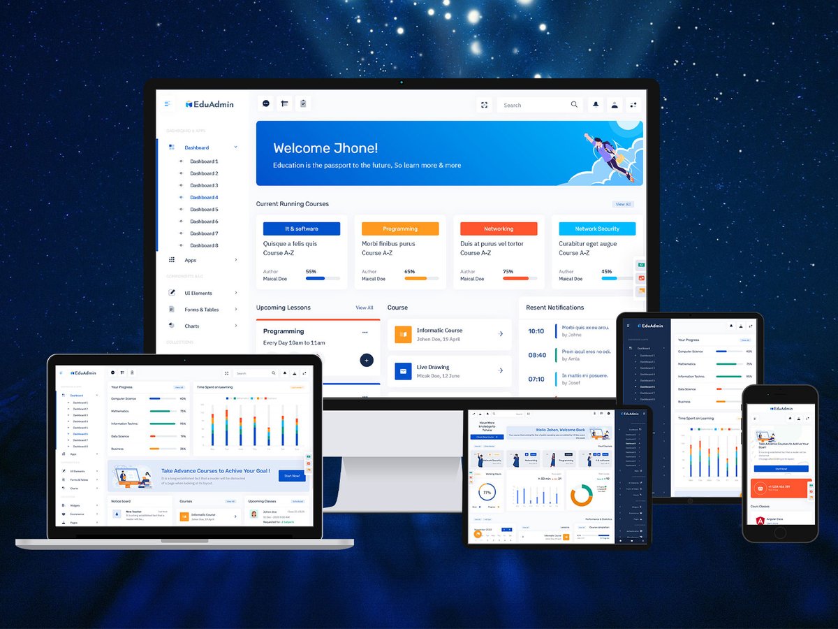 MultiStoreTheme's tweet image. Smart LMS Admin Template for Learning Management &amp;amp; Course Control
.
Buy Now: themeforest.net/item/eduadmin-…
.
#LMSAdminTemplate #LearningDashboard #eLearningUI #Bootstrap5Admin #EducationDashboard #CourseManagement #AdminPanel