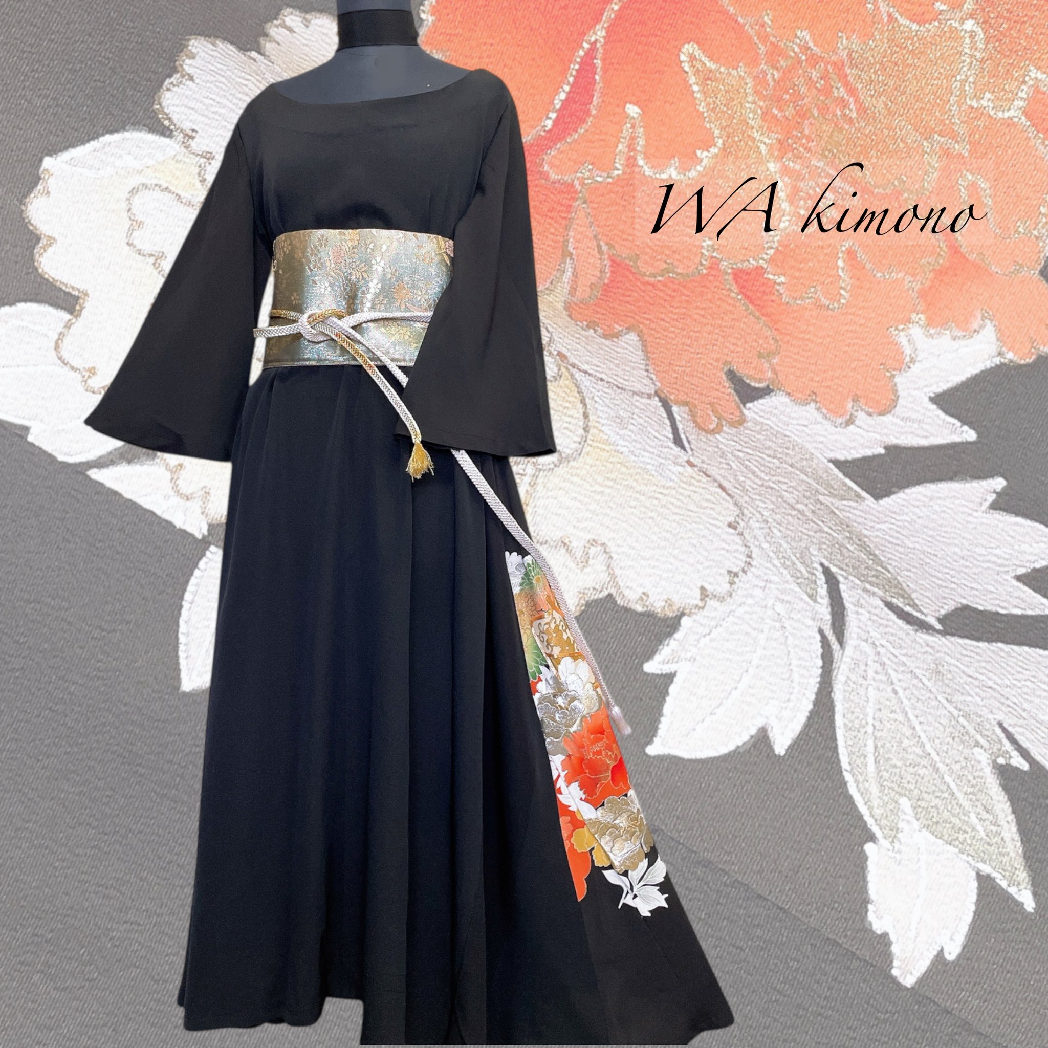 キュンです♥✨着物リメイク♥留袖ドレス✨4L〜*⁠\⁠0⁠/⁠* 着物リメイク留袖ドレス
