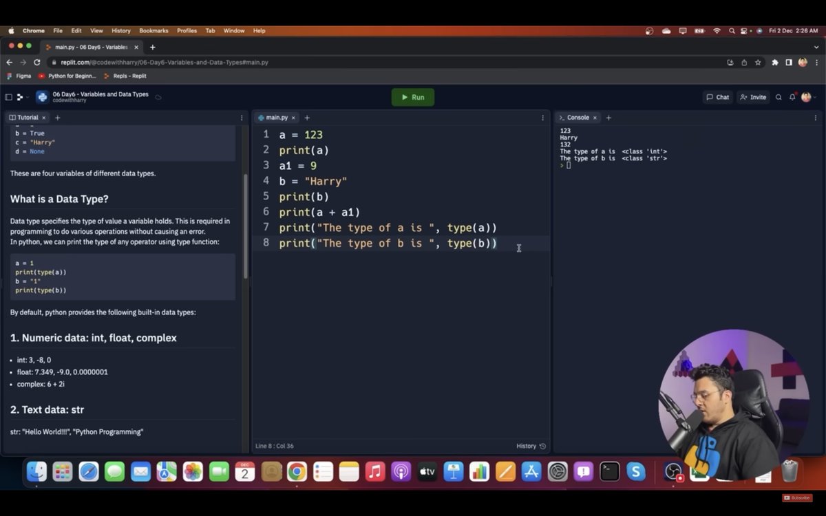 akash31_2004's tweet image. ✅ 🚀 Day 2 of #100DaysOfPython
lec- 6-9(code with harry)
Let’s see where this journey goes.
#Python #CodeNewbie #100DaysOfCode