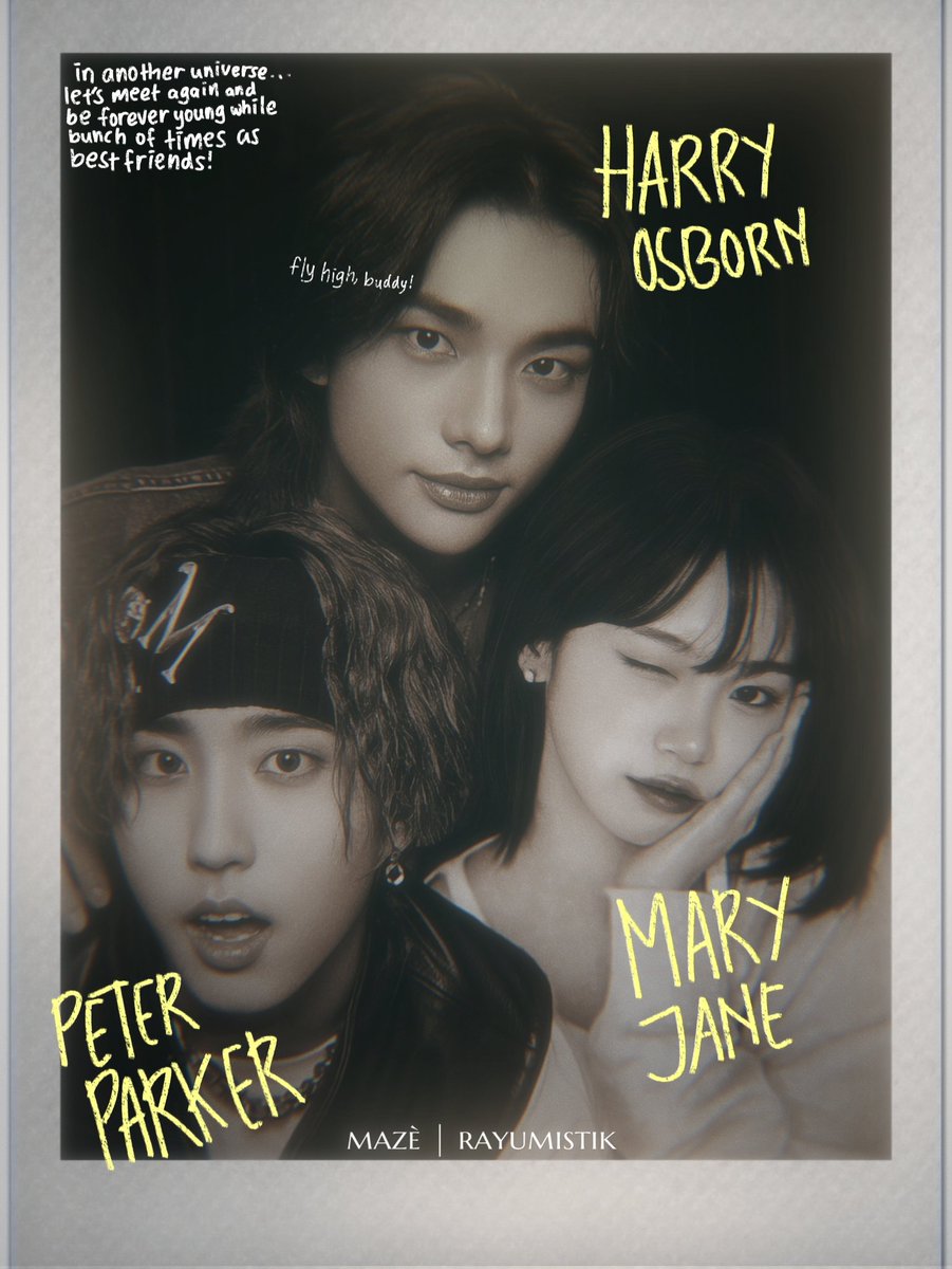 rayumistik's tweet photo. #ssamdaram #ssamandu
Han x Chaewon x Hyunjin
Friendship fic in one tweet.
Based on Sam Raimi's Spiderman
cw // major character death , mention of kissing
Submission: @bxghouse #CLOSE_AMIGO #BXG_PROJECT_03
"Friendship string that neverending, even when the time pass out." https://t.co/NNpi2b60NH