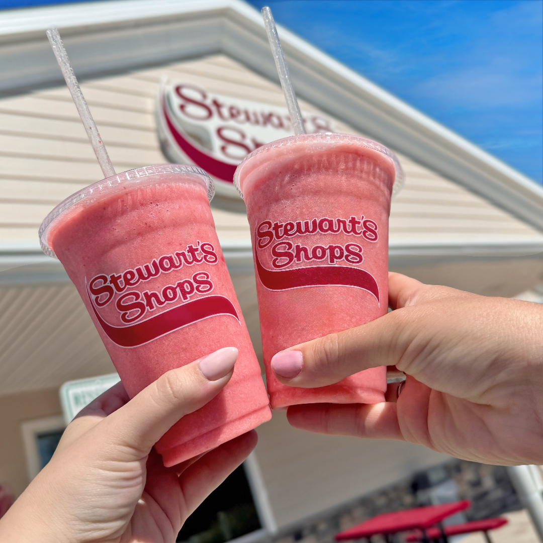 Cheers to sweet deals! Have you stopped in for this week's Smoothie Sale yet? Now through Sunday grab a sweet and refreshing strawberry banana smoothie and save $1 at Stewart's Shops! ✨