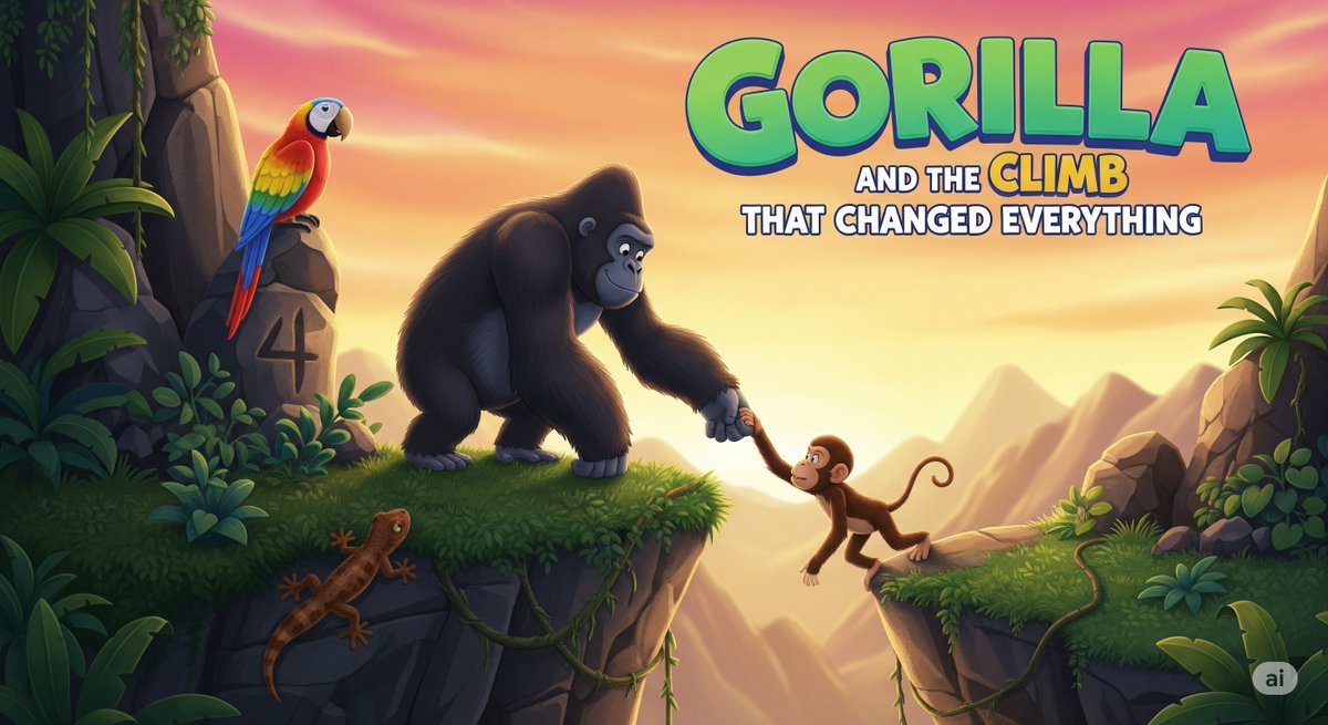 AndrewSeb555's tweet image. I have published my entry into the @four_meme_ @GiggleAcademy  competition as part of @Gorilla_CTO  community. I have taken a leaf out of Gorilla&apos;s playbook where their stories set an original storyline in an vibrant jungle scene, keeping it short, entertaining and has something…