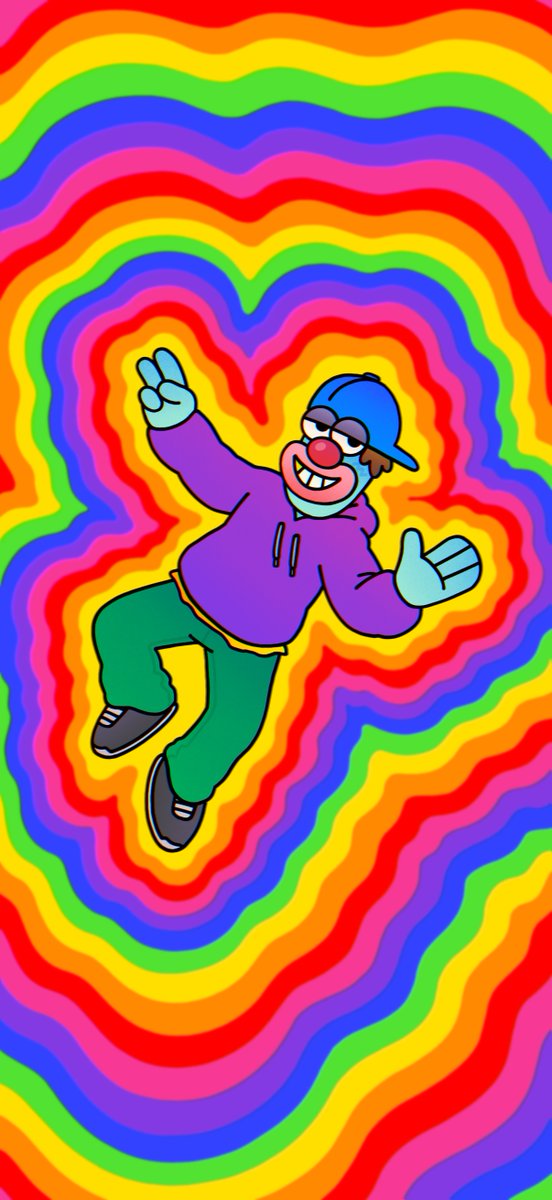 POV: you took the rainbow tab and now your lockscreen looks like this.