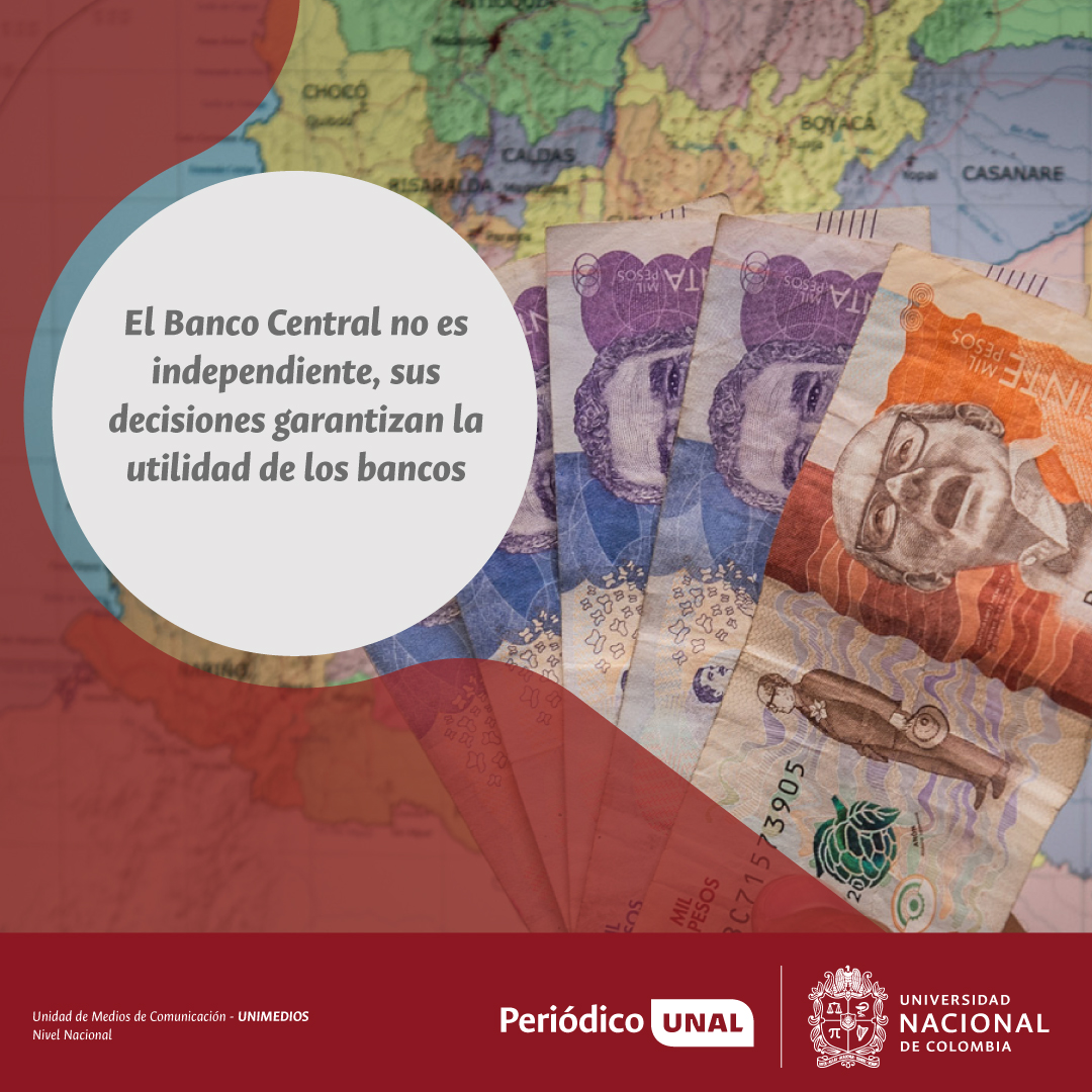 #PeriodicoUNAL | La rentabilidad de los bancos sí se ve beneficiada por decisiones del Banco de la República, pese a que su Junta Directiva defienda la independencia frente al sistema financiero, datos recientes cuestionan su postura.

ow.ly/wPen50WxZKB