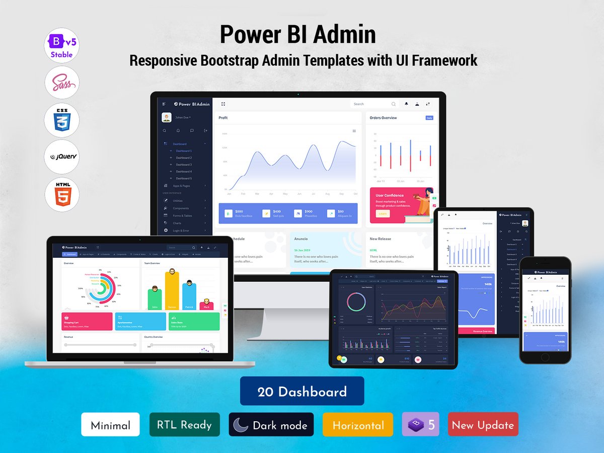 MultiStoreTheme's tweet image. Interactive Power BI Admin Template for Data Visualization &amp;amp; Reports
.
Buy Now: themeforest.net/item/power-bi-…
.
#PowerBIDashboard #DataVisualizationUI #BIAdminTemplate #AnalyticsDashboard #Bootstrap5Admin #InteractiveReports #BusinessIntelligenceUI