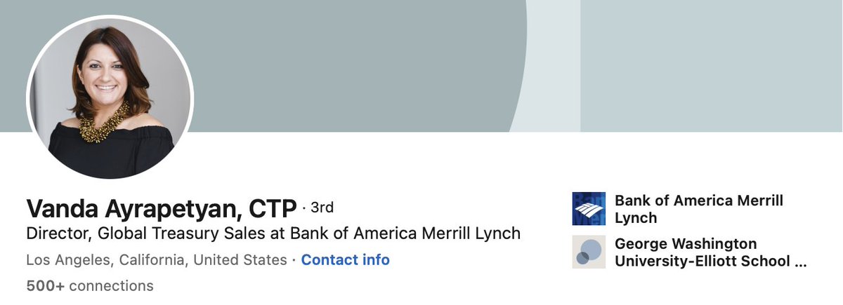 Vanda Ayrapetyan, Director of Global Treasury Sales at Bank of America Merrill Lynch, has used her Facebook account to spread dangerous antisemitic rhetoric, including:

- promoting the conspiracy that Jewish people control the U.S.
- referring to Israel as "Isralhell"
- falsely