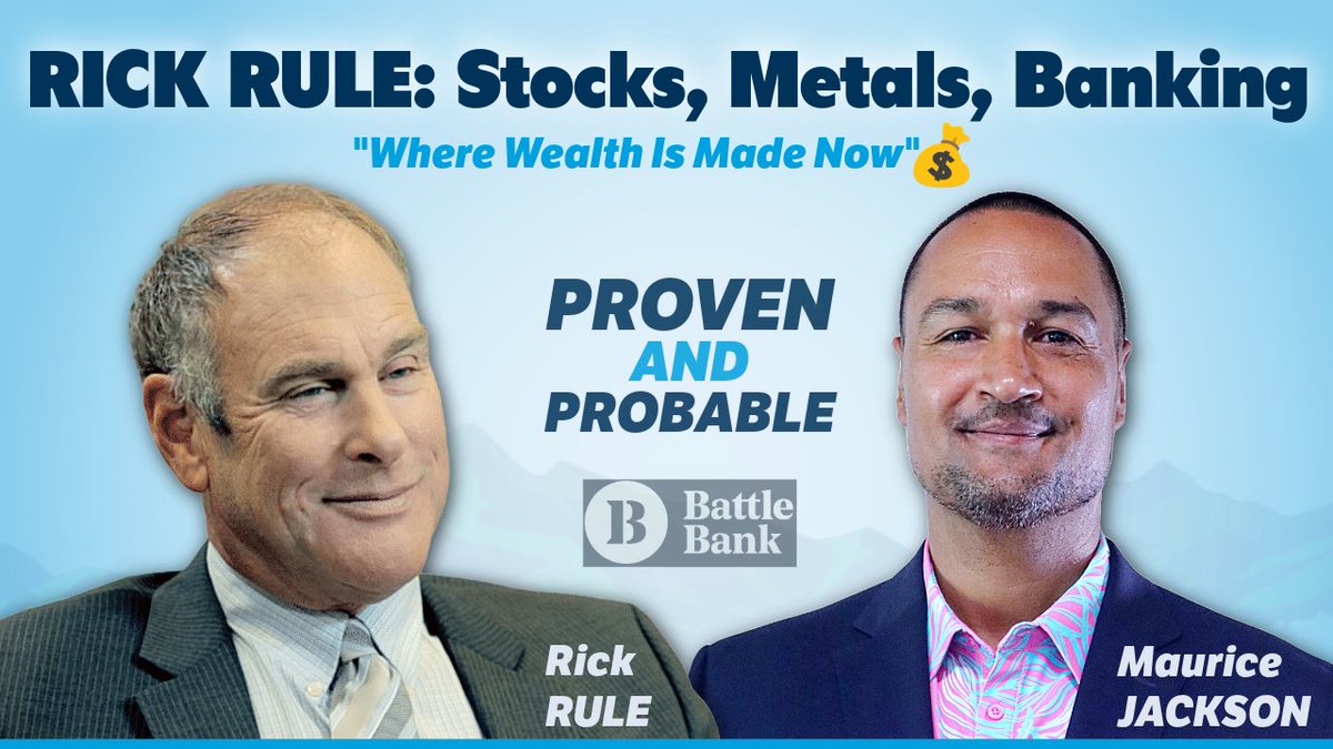Proven And Probable (@provenprobable) on Twitter photo π¨ JUST RELEASED! π¨ Join Maurice Jackson of <a href="/ProvenProbable/">Proven And Probable</a> for an insightful interview with the legendary Rick Rule! π₯ Find out #WhereWealthIsMadeNow in natural resources, precious metals & his revolutionary Battle Bank! π¦ Don't miss this! π π provenandprobable.com/rick-rule-wherβ¦ π¨ JUST RELEASED! π¨ Join Maurice Jackson of <a href="/ProvenProbable/">Proven And Probable</a> for an insightful interview with the legendary Rick Rule! π₯ Find out #WhereWealthIsMadeNow in natural resources, precious metals & his revolutionary Battle Bank! π¦ Don't miss this! π π provenandprobable.com/rick-rule-wherβ¦