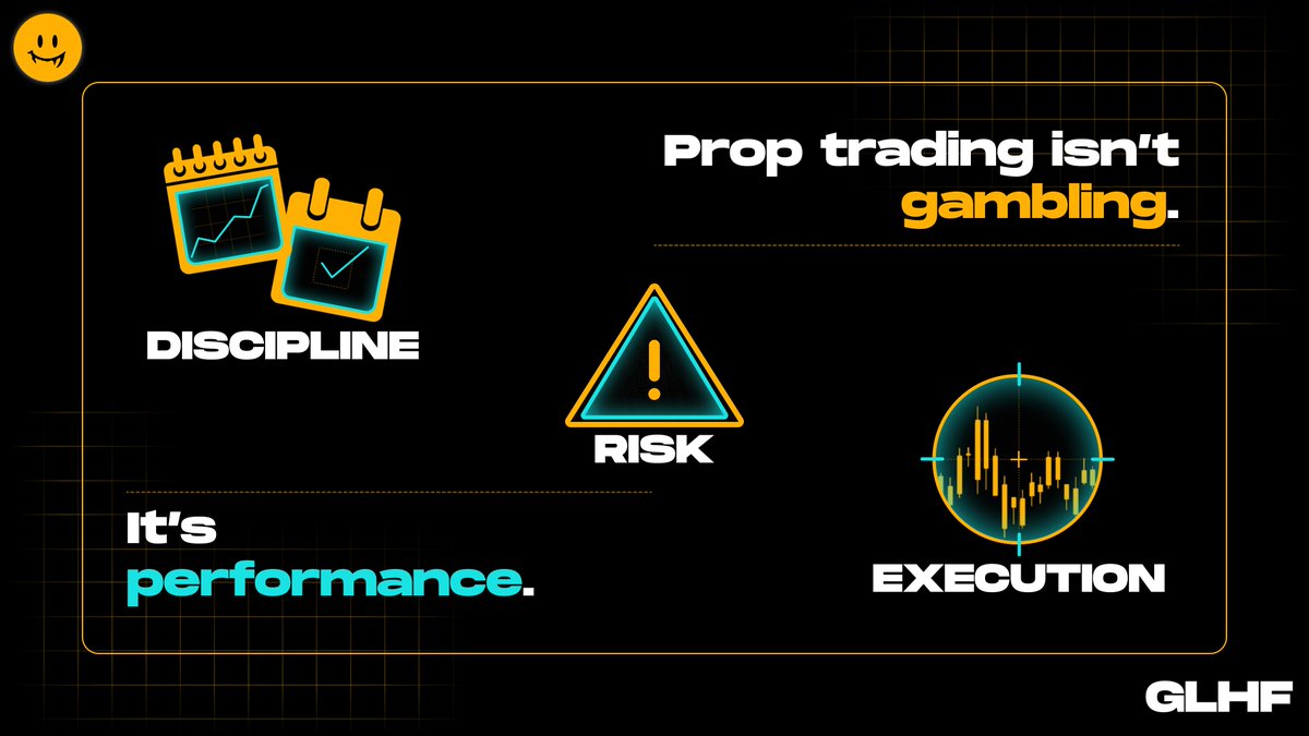 Prop trading isn’t gambling. It’s performance.

🔸 Have a plan
🔸 Set your risk
🔸 Stay consistent

GLHF is for pros.. or those on their way there 😈