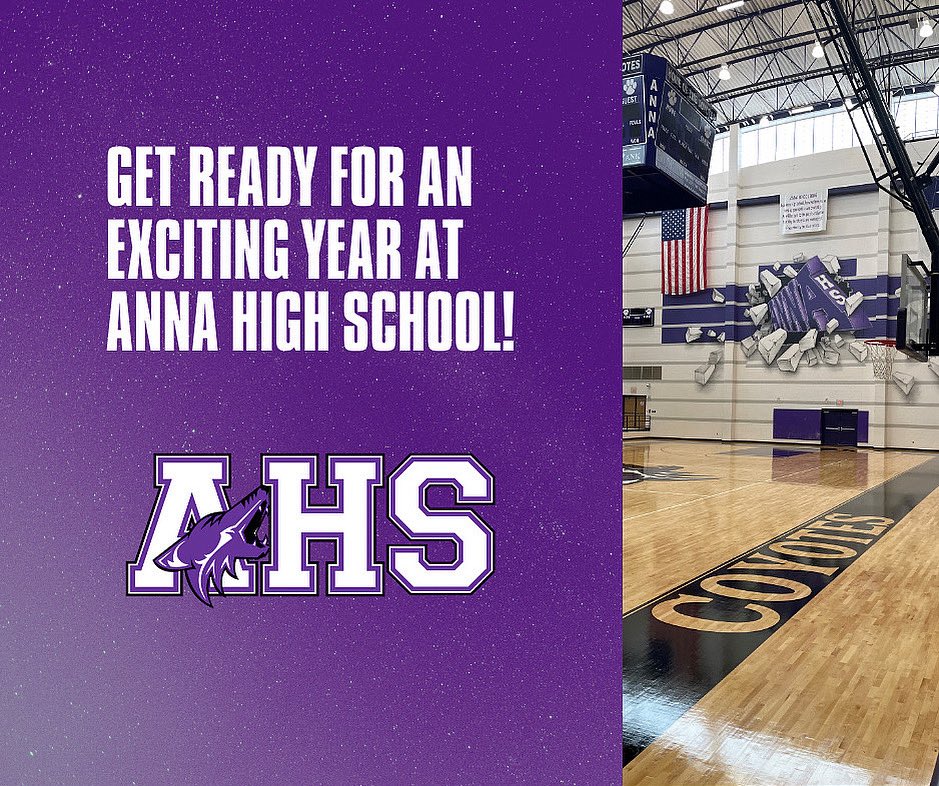 🎉 Reminder, Coyotes! 🐾
DRAFT Schedule pickup for 10th–12th graders is TONIGHT from 5–7 PM at AHS! Have you completed your Parking Pass Registration? ahs.annaisd.org/students/stude…

Let’s kick off the year with energy, excitement, and Coyote PRIDE 💜
This year is going to be legendary