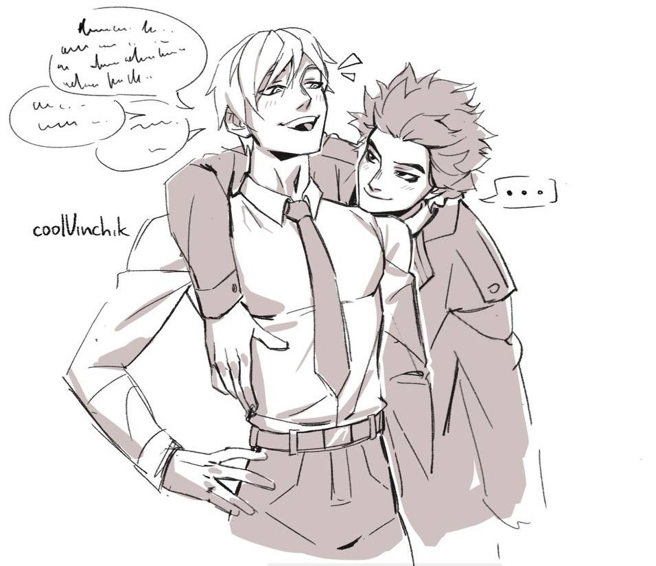 Some doodles of monoshin course I saw new merch with them

#monoshin #MHA #monoma #shinsou