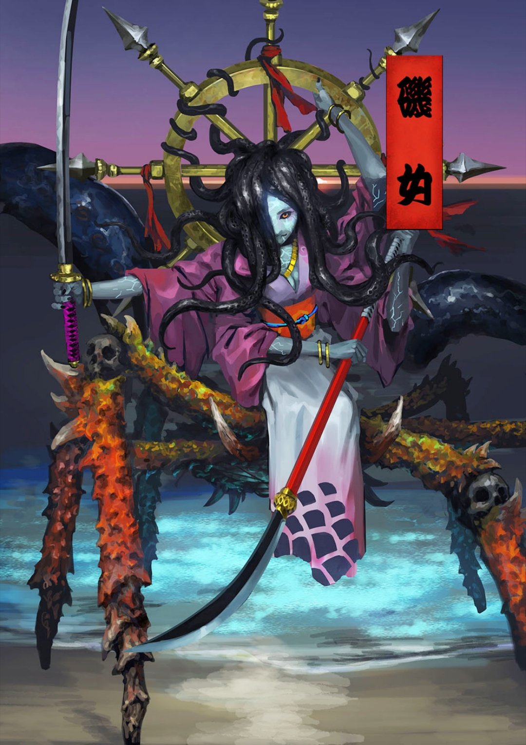 妖怪イラスト 妖怪 kappa-only youkai31 Day 27伊草の袈裟坊 - 生ム-妖怪図鑑