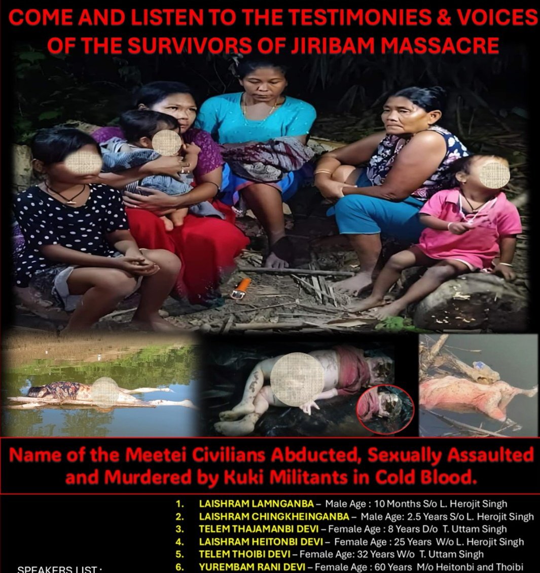 meiteiheritage's tweet photo. Huge breakthrough.

One key Chin Kuki Hmar individual linked to the barbaric #JiribamMassacre arrested by @NIA_India and Assam Police.

Let this be the beginning of the long delayed justice.

In Nov 2024, the Militants abducted 6 #Meitei Women and children in Jiribam #Manipur, including a 10 month old baby from their homes in broad daylight, with Security Forces metres away.

They were then mercilessly murdered in cold blood, in the most inhuman manner, including the 10 month old.

The NIA was rightly pulled by the Manipur High Court for the delayed action.