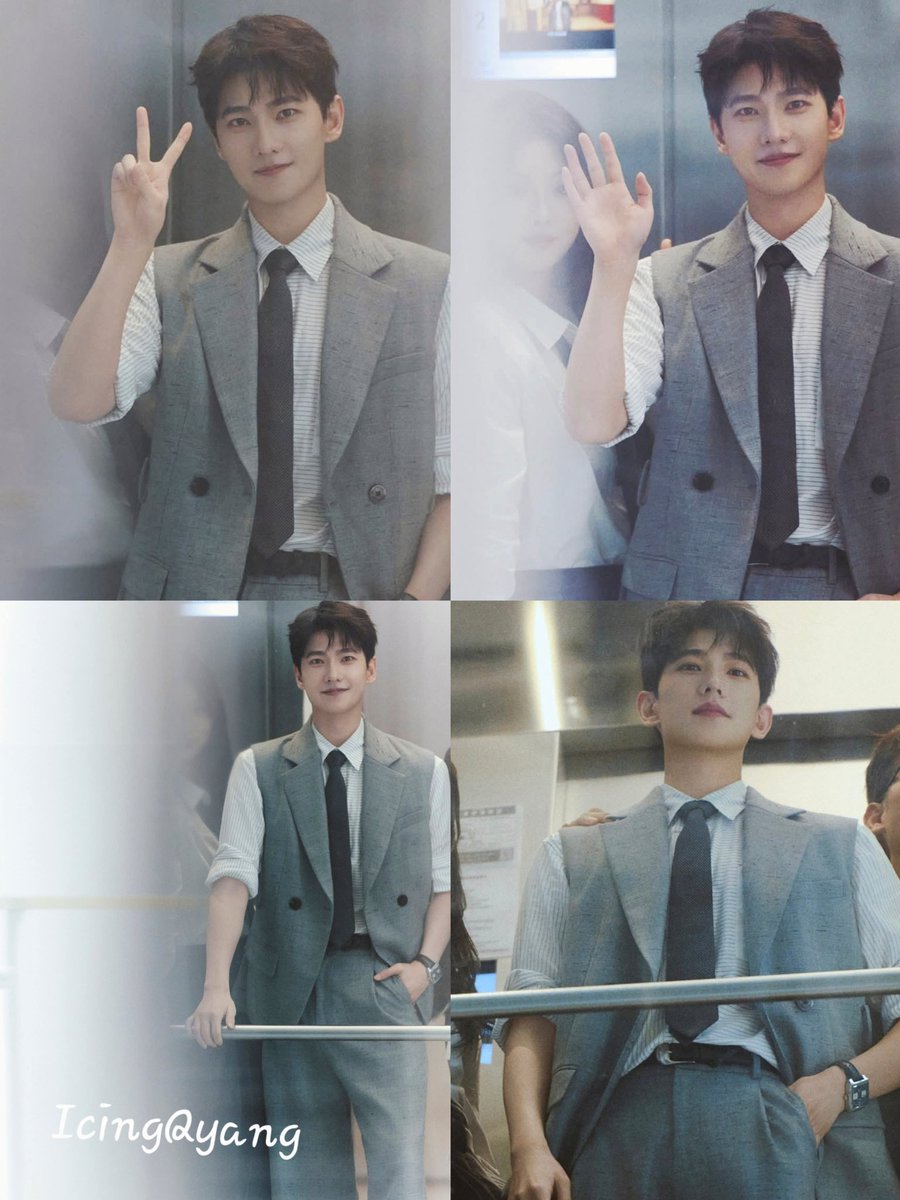 icingquinyang2's tweet photo. #peacesymbol and #royalwave #YangYang杨洋 greets his many #yangmao in one of his many #promotionalevent for #TheImmortalAscension
Looking #dapper and #dashing in his Grey suit, casual tie and rolled back white sleeves. https://t.co/zer3PBktNp