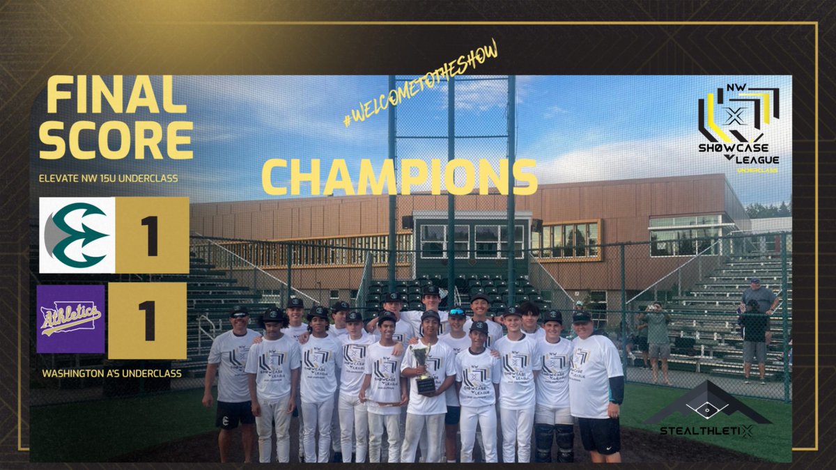 Congratulations to @elevate_northwes 15u Underclass
for winning the championship!!  #Seriessweep #Underclassdivision #welcometotheshow #2025NWShowcasePlayoffs