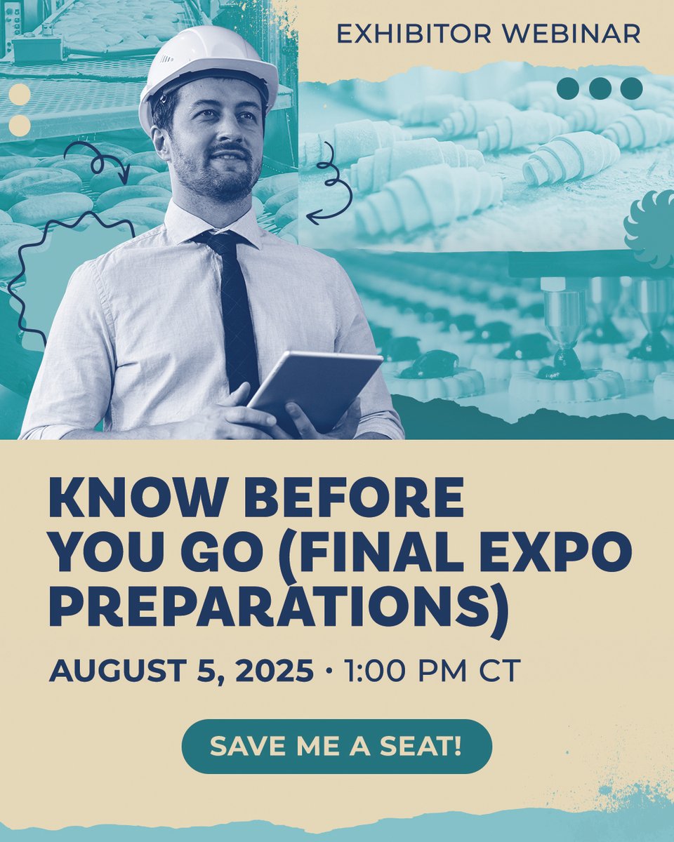 Exhibitors, it’s almost showtime! 🚨

Get ready for Vegas with our Know Before You Go session—covering move-in tips, booth traffic hacks &amp; more.

 Register now:  register.gotowebinar.com/register/14185…

#BakeryIndustry #BakingBusiness #IBIE2025 #IBIEducate