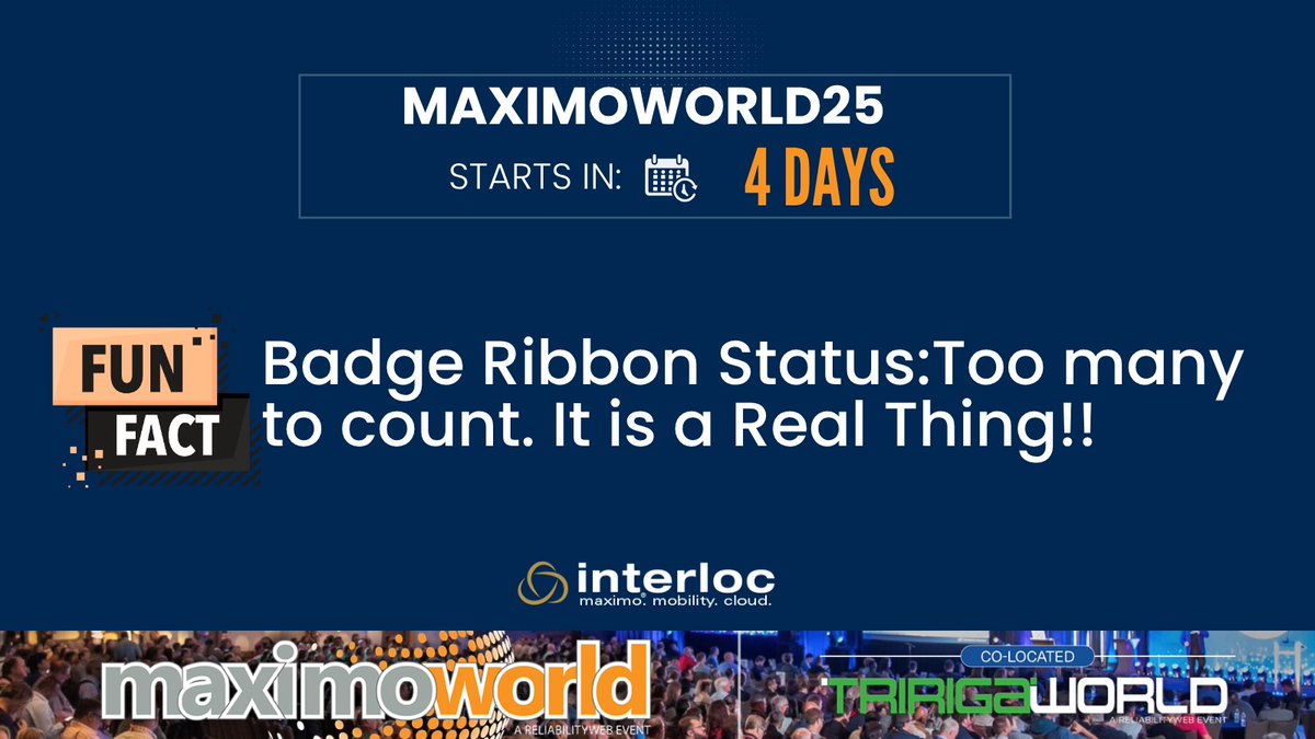 interloc_maximo's tweet image. ️ 5+ badge ribbons at #MaximoWorld?
You’re basically untouchable. 😎
#MW2025 #BadgeRibbonFlex #Maximo #Interloc #ConferenceVibes