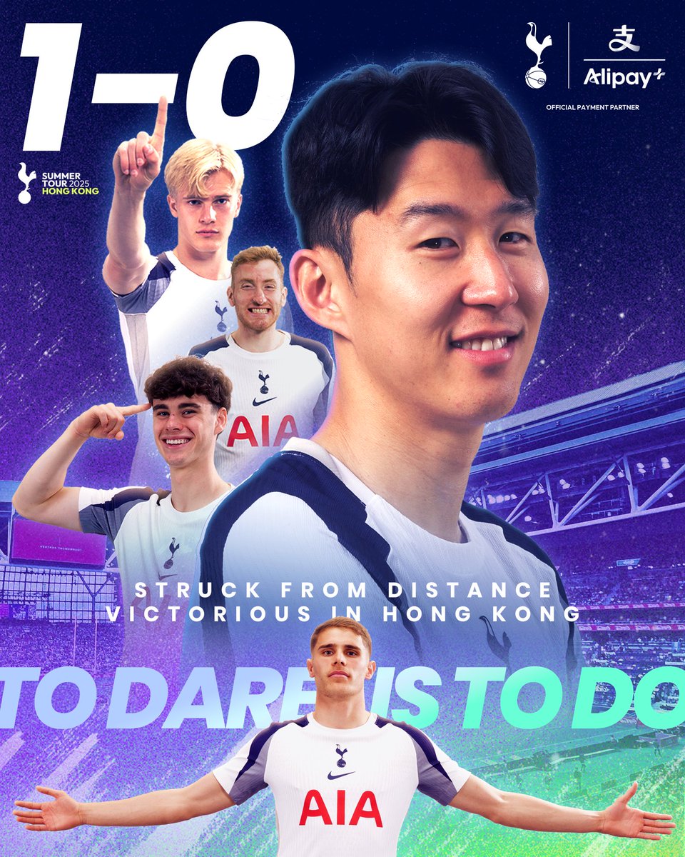 AlipayPlus's tweet image. Struck from Distance, Victorious in Hong Kong. 💥💙
A brilliant finish sealed a 1-0 win for Spurs in front of a packed crowd.
Alipay+ is proud to stand with the team on their Asia Tour - on the pitch, and on the back of the jersey.
#AlipayPlus #TottenhamHotspur #HongKongTrip