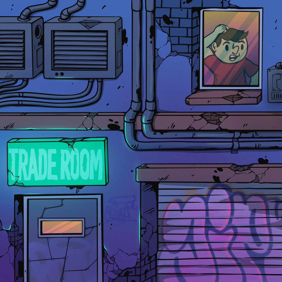 NEW DROP🚨
Open edition on <a href="/objktcom/">objkt</a> 

"Trade Room"
Open for 7 days⛓️⛓️