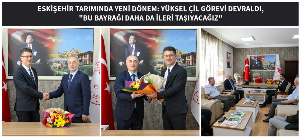 ESKİŞEHİR TARIMINDA YENİ DÖNEM: YÜKSEL ÇİL GÖREVİ DEVRALDI, "BU BAYRAĞI DAHA DA İLERİ TAŞIYACAĞIZ"
Ayrıntılı Bilgi İçin:eskisehir.tarimorman.gov.tr/Haber/1579/Esk…
<a href="/ibrahimyumakli/">İbrahim Yumaklı</a> 
<a href="/TCTarim/">T.C. Tarım ve Orman Bakanlığı</a>