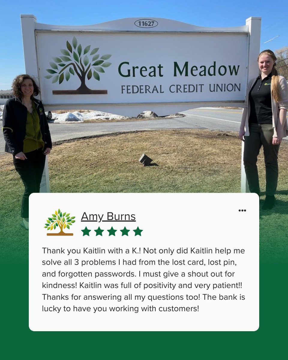 Shoutout to Kaitlin with a K for reminding us what true member service looks like:
Kindness. Patience. Problem-solving (three times over!).

We’re lucky to have her, and so are our members!

#GMFCU #CreditUnionStrong #CommunityFirst #GranvilleNY