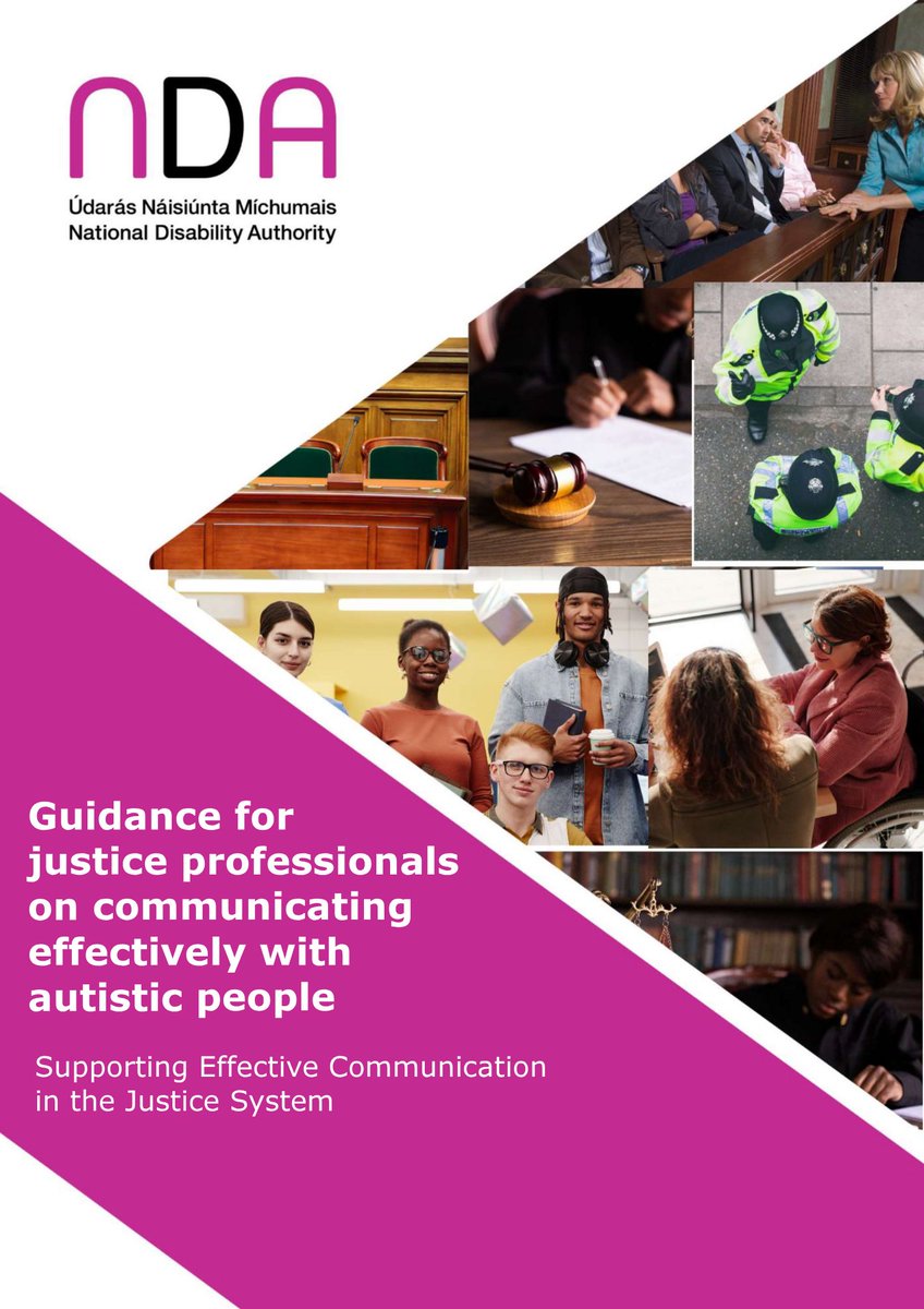 We have published our updated guidance for justice professionals on effectively communicating with autistic people.

This work implements an action assigned to us in the Autism Innovation Strategy.  

nda.ie/news/guidance-…