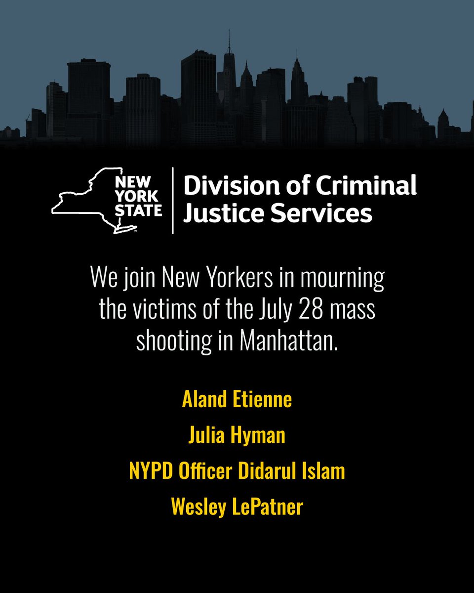 NYS Division of Criminal Justice Services tweet media