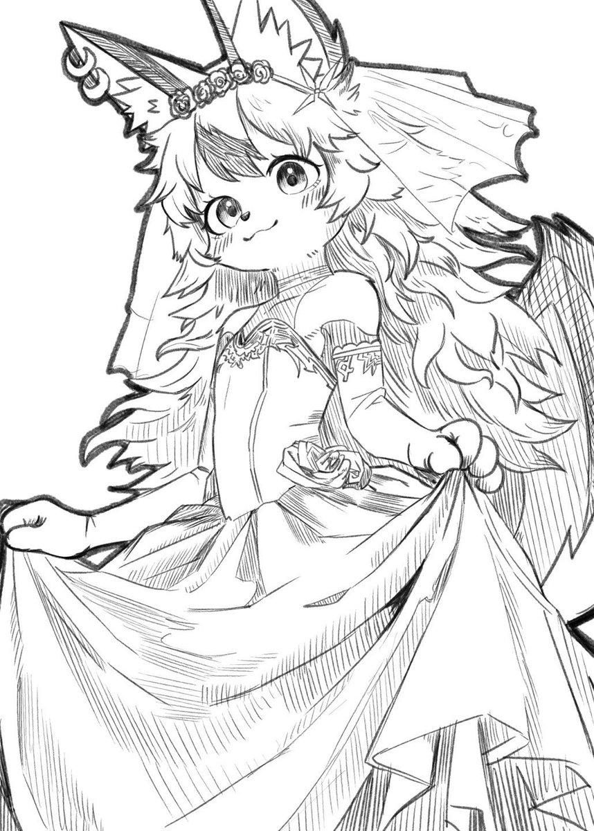 처음 입어본 웨딩드레스 어때요? 💐😳

🎨: <a href="/soiipearl/">소이펄</a>