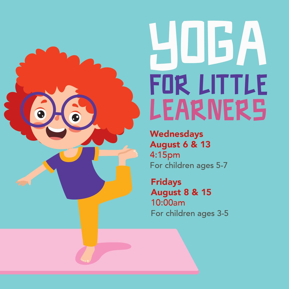 HenHudLibrary's tweet image. Yoga mats will be provided or feel free to bring your own! 

Registration is required. Register for one, some or all sessions via our website!

#yoga #yogaforlittlelearners #childrensprogram #hhﬂ  #librariesrock